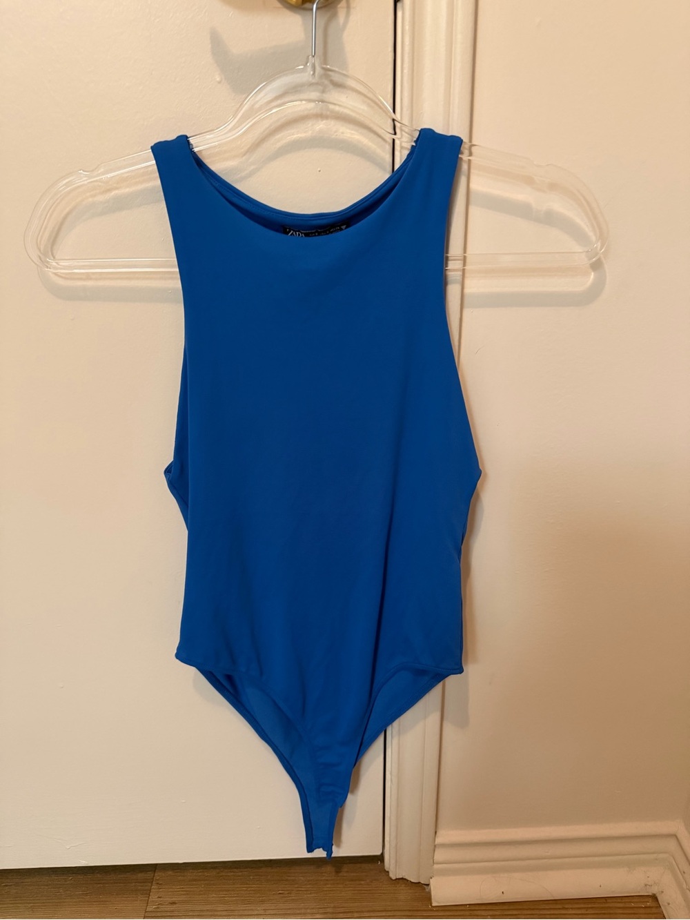 ZARA Classic sleeveless Blue bodysuit size S